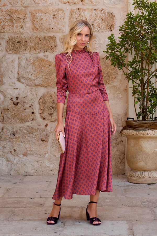 Polín Et Moi Vestido estampado Dea Vermelho