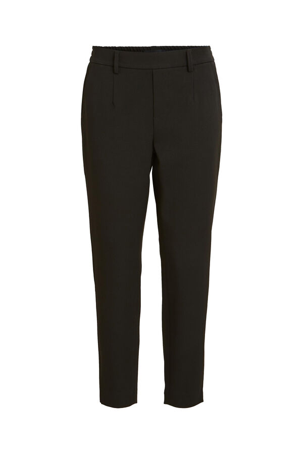Cortefiel Straight trousers Black