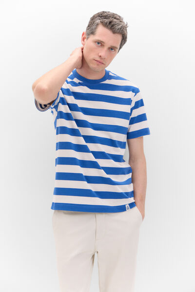 Cortefiel Camiseta de rayas Azul