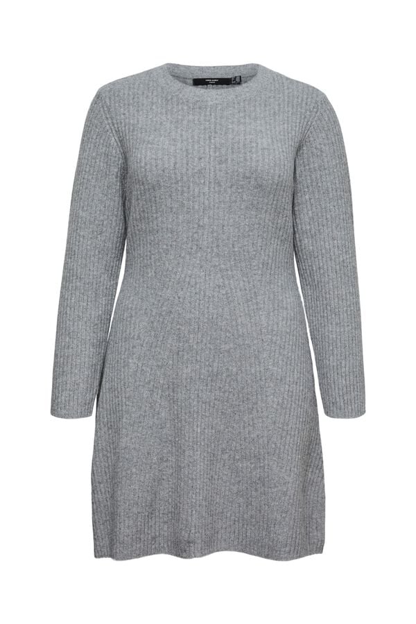 Vero Moda Curve Short knit dress Grey