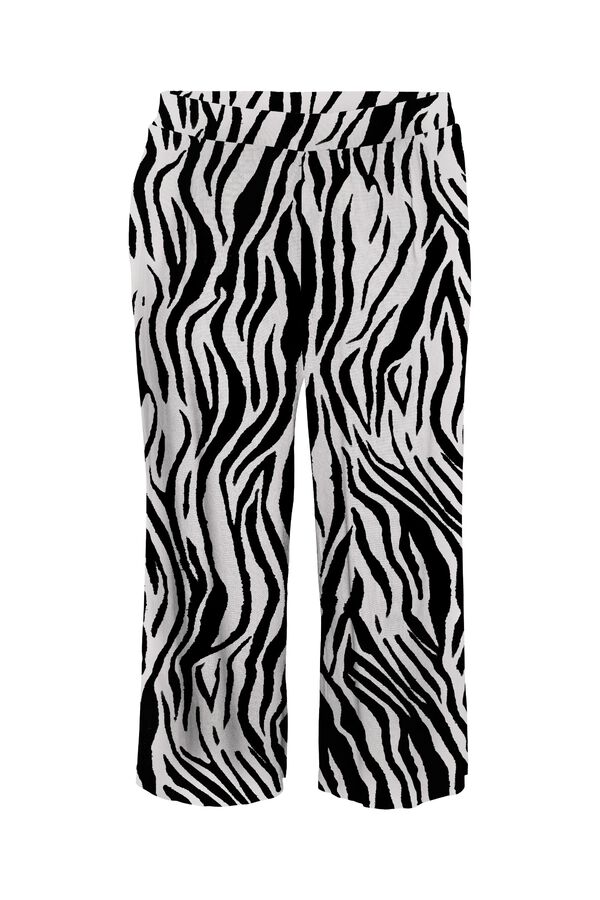 Vero Moda Curve Cal&ccedil;a culotte de linho tamanho grande Multicolorido