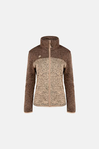 Cortefiel Jersey-knit fleece jacket Brown