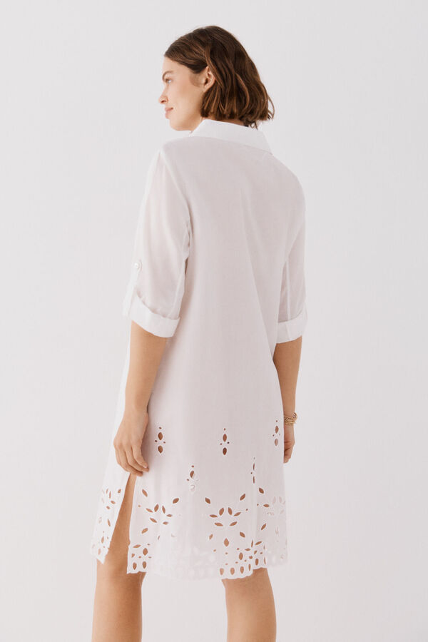 Cortefiel Caftan de camisa longa Branco
