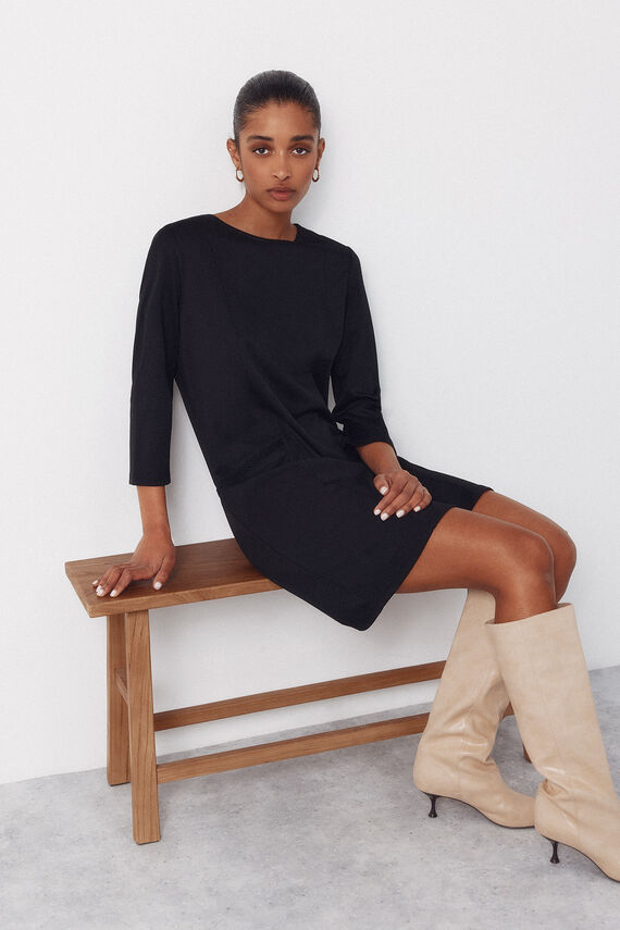 Vestido corto tweed