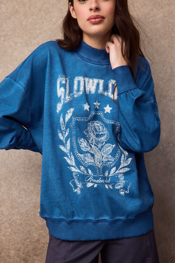 Slowlove Sweatshirt oversize Azul