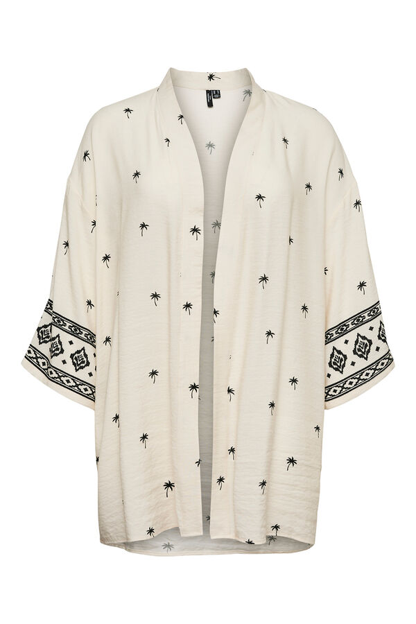 Vero Moda Curve Quimono manga 3/4 tamanho grande Tostado