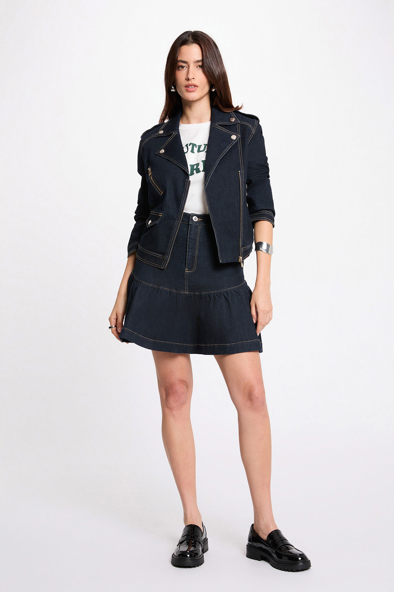 Morgan Casaco oversize em denim