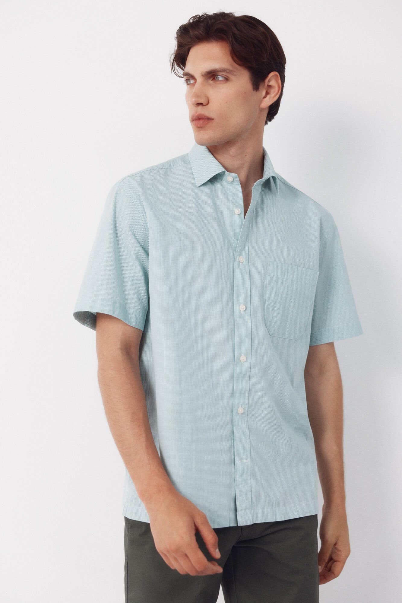 Cortefiel Gingham short sleeve shirt