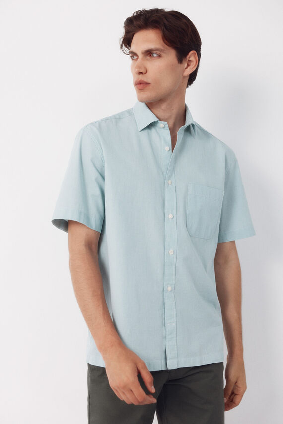 Camisa cuadro vichy manga corta