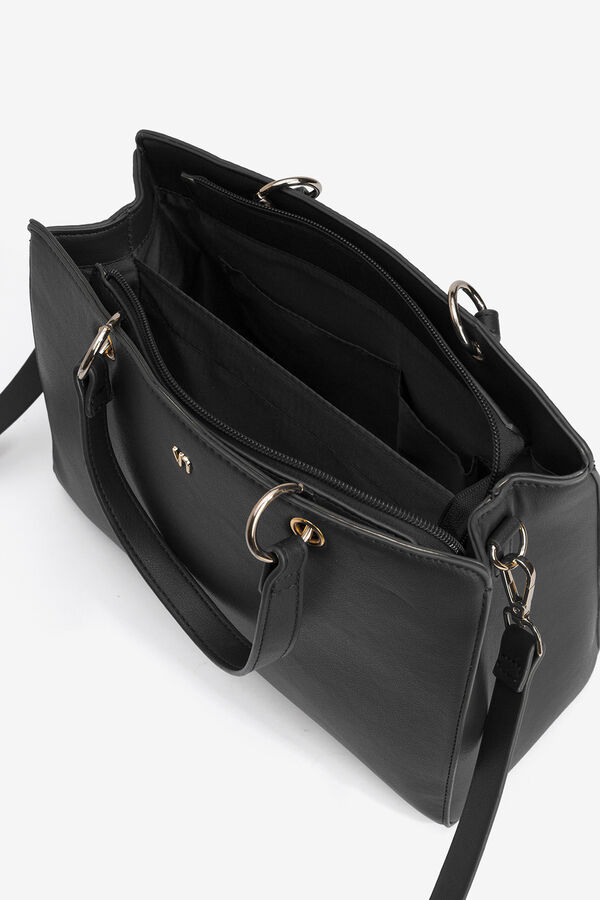 Vilanova Bolso City Efecto Piel Negro