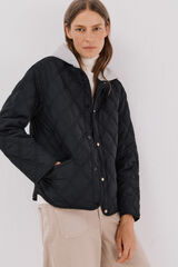 Cortefiel Anorak corto capucha sudadera Negro