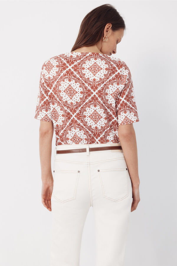 Cortefiel Boat neck t-shirt Multicolour