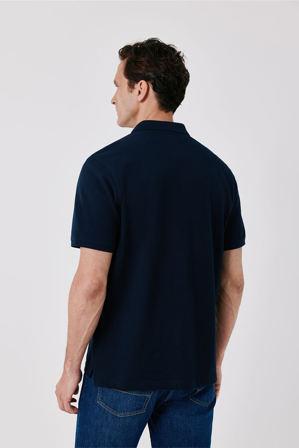 Cortefiel Polo b&aacute;sico piqu&eacute; Azul marino