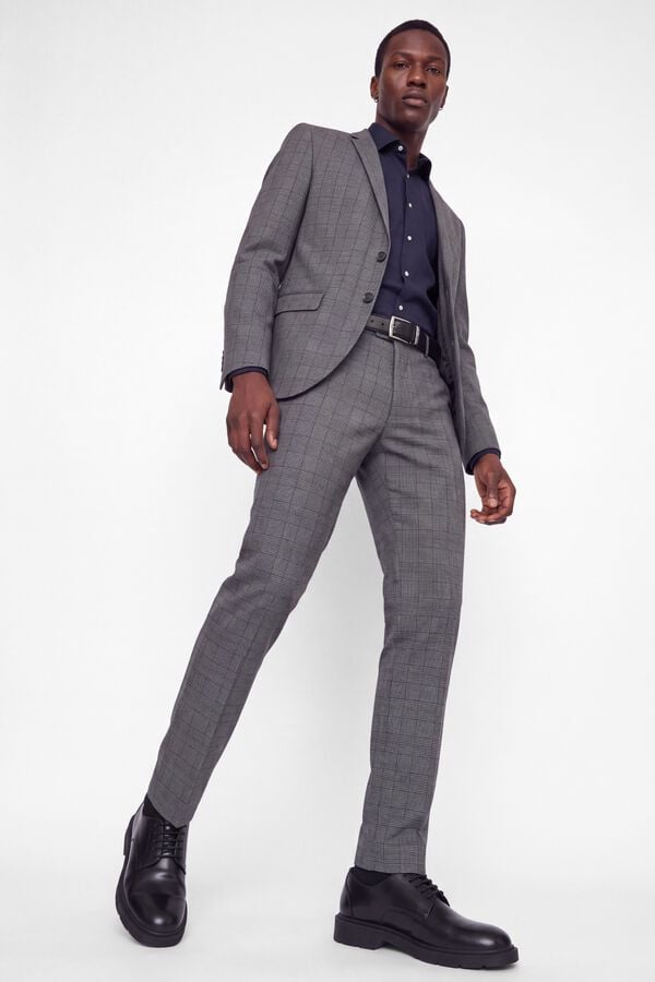 Jack & Jones Cal&ccedil;a de vestir em viscose Cinzento