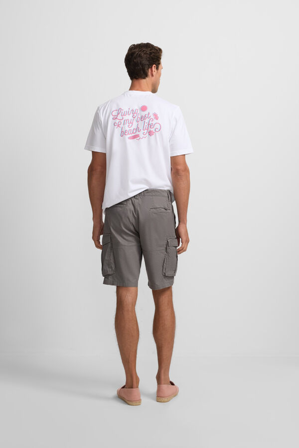 Silbon Bermudas cargo Cinzento