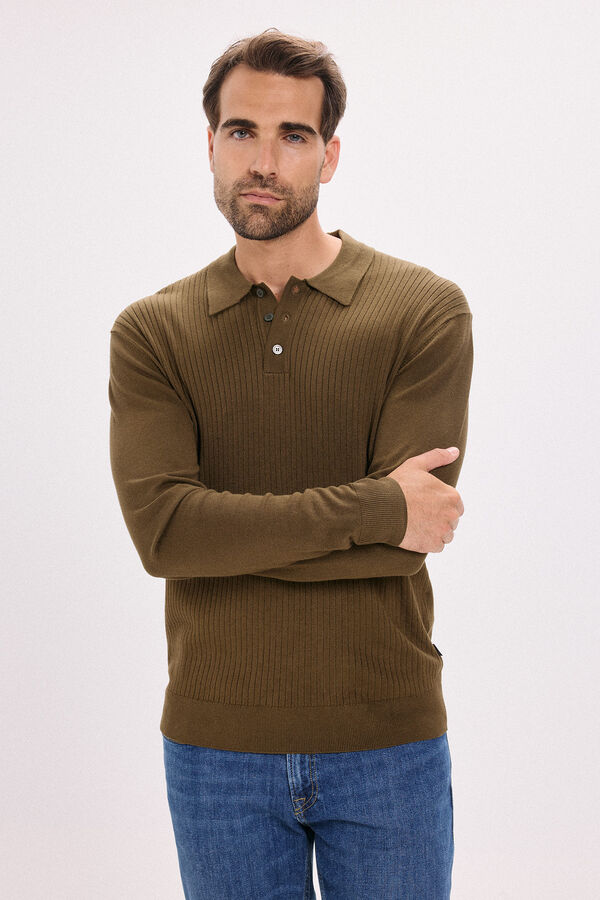 Jack & Jones Jersey polo regular fit Marrón oscuro