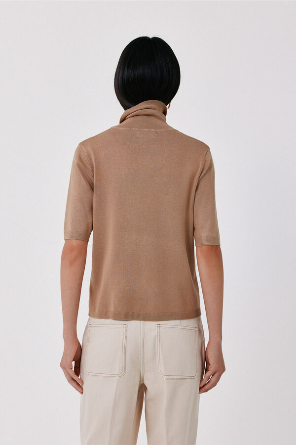 Cortefiel Roll neck jumper Nude