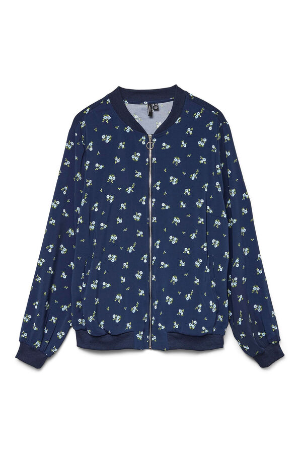 Vero Moda Curve Jaqueta bomber plus size Azul