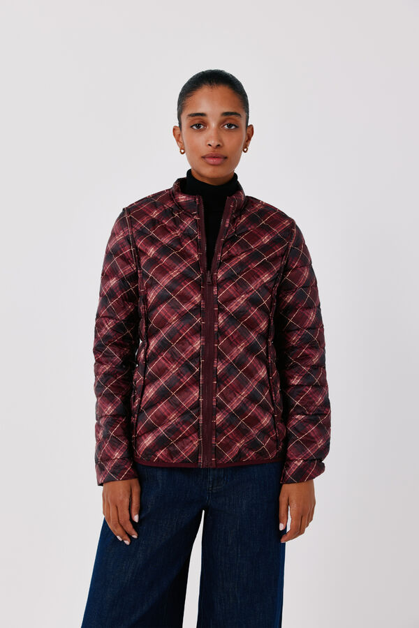 Cortefiel Reversible down puffer jacket Maroon
