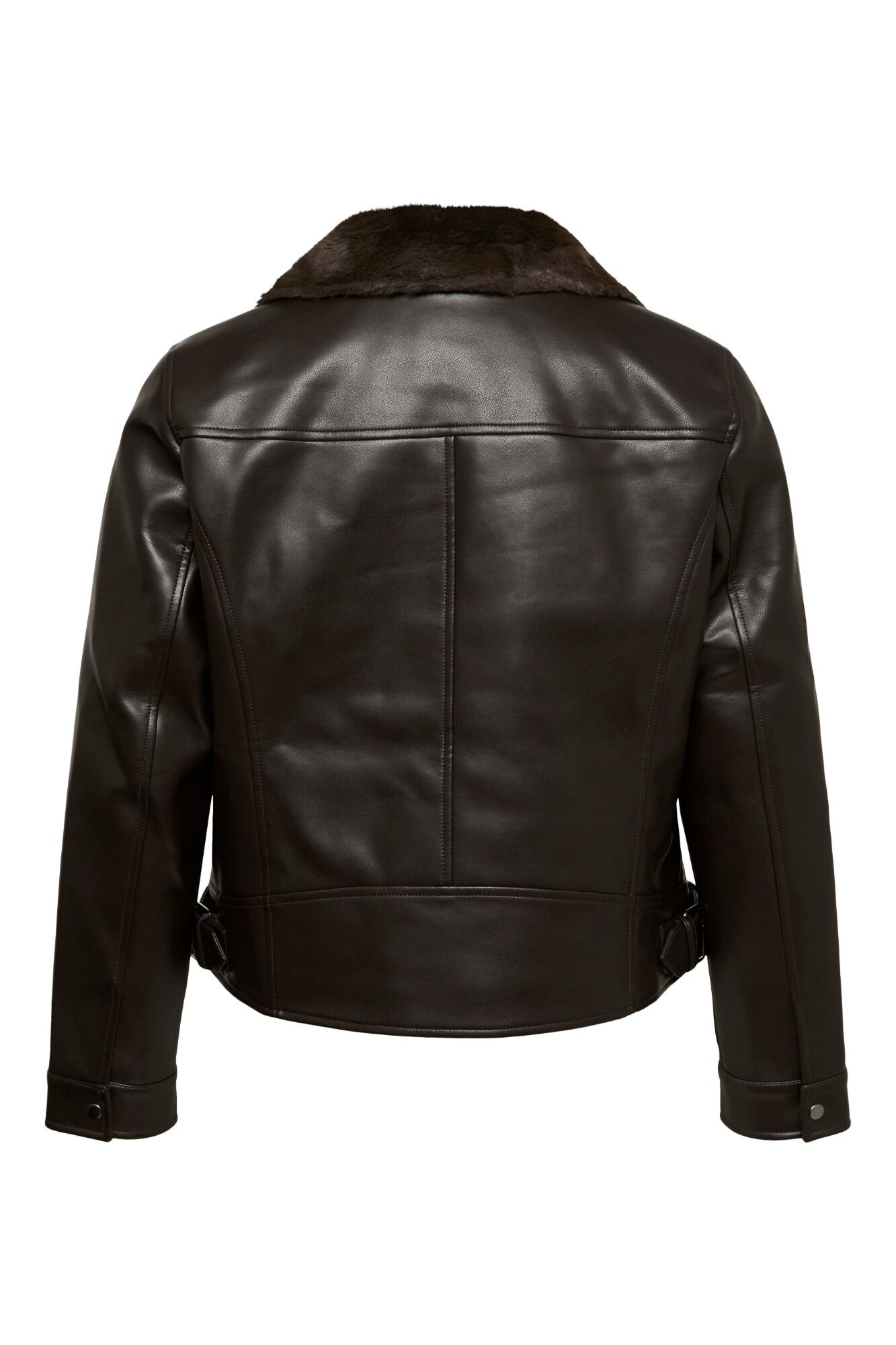 Vero Moda Curve Blus&atilde;o motard efeito pele
