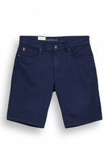 Cortefiel Coloured denim Bermuda shorts Navy