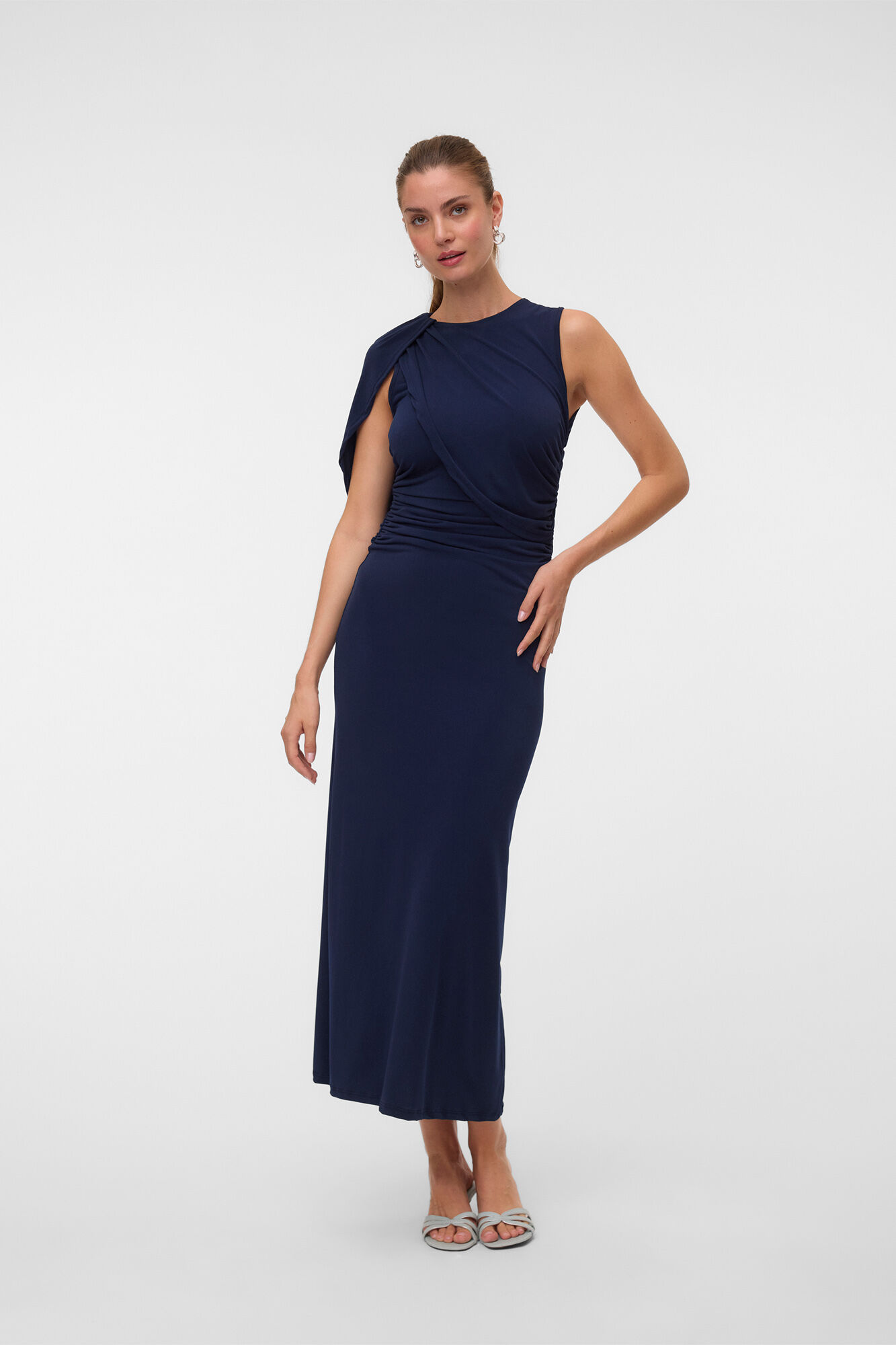 Vero Moda Vestido comprido com design drapeado