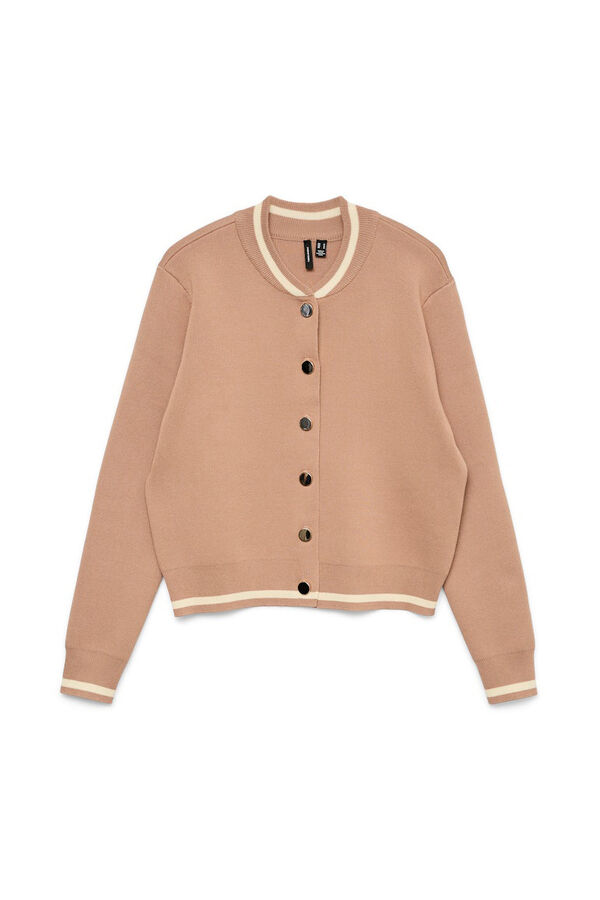 Vero Moda Jersey-Knit bomber jacket  Brown