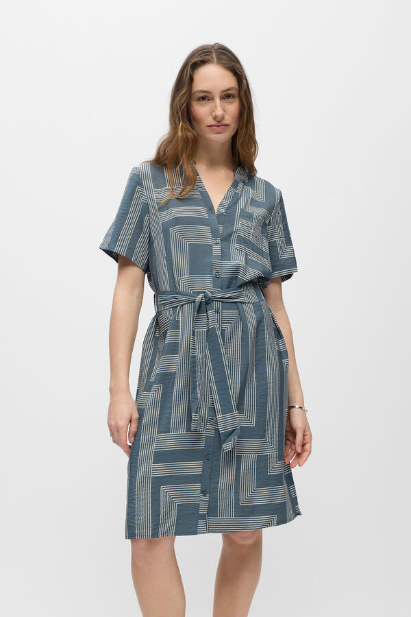 Object Vestido curto estampado Azul