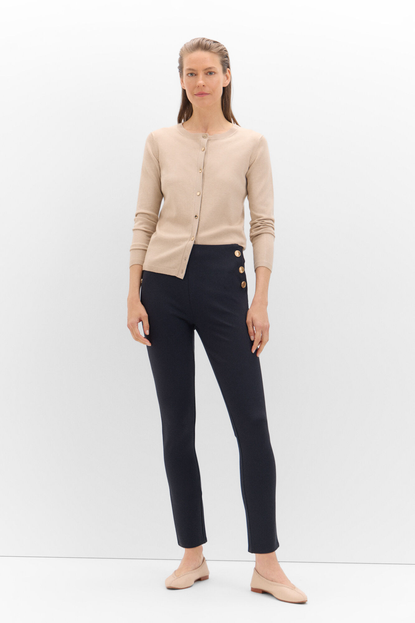 Leggings with buttons Women s trousers Cortefiel