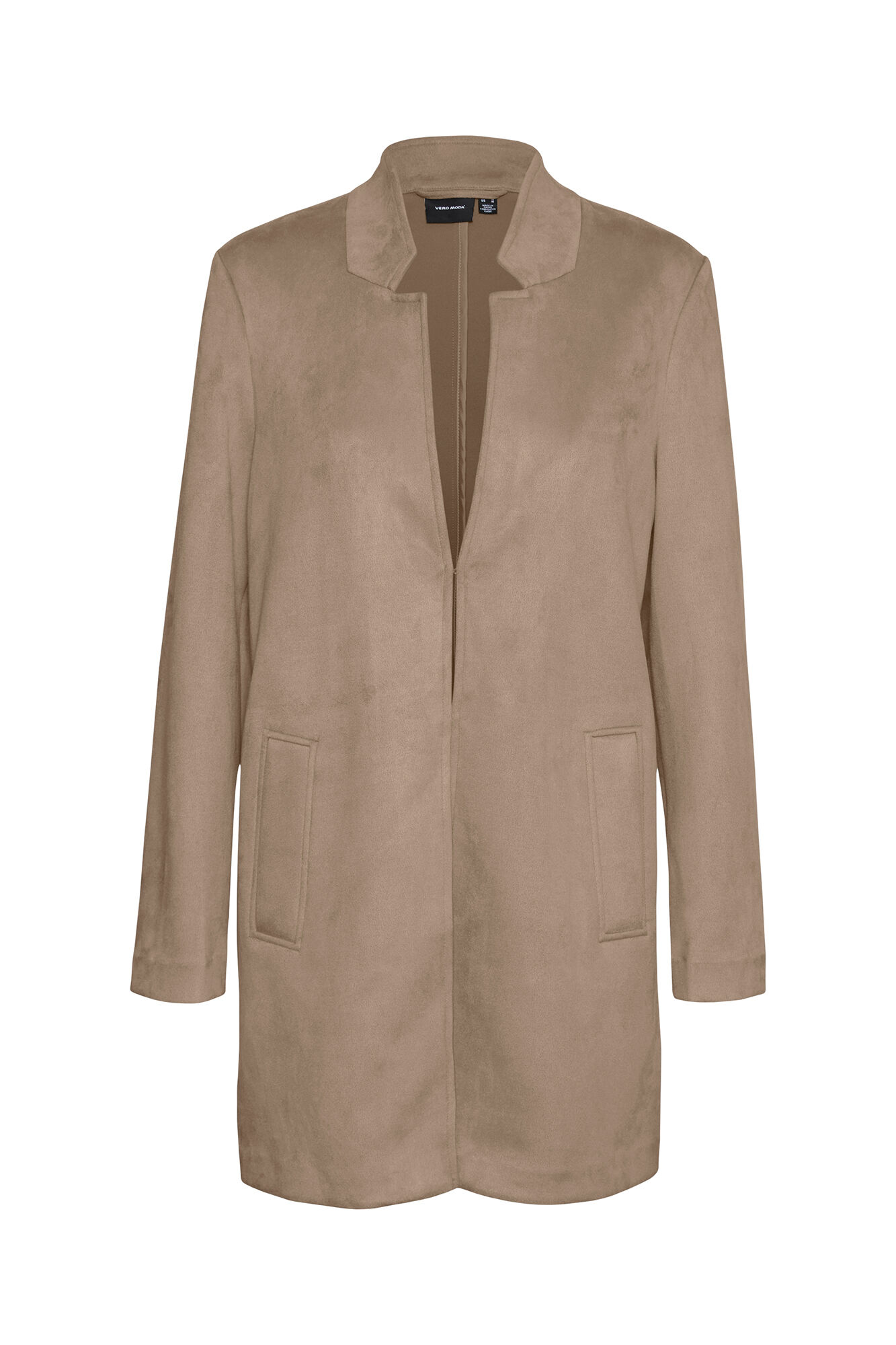 Faux suede long jacket hot sale