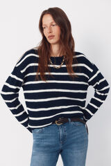 Cortefiel Soft feel jumper Printed blue