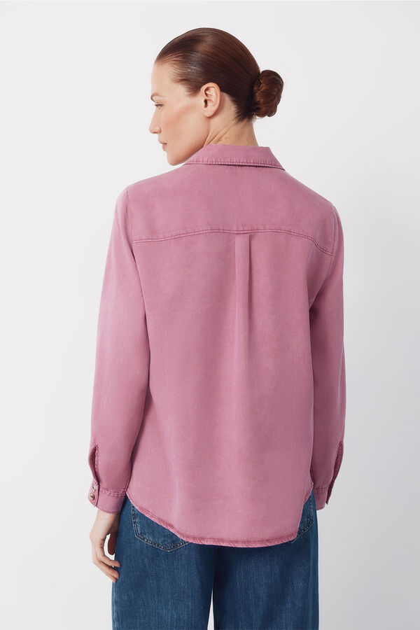 Cortefiel Tencel denim shirt Lilac