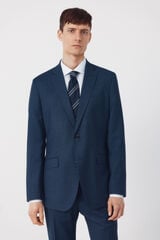 Cortefiel Coolmax bird's eye jacket Blue