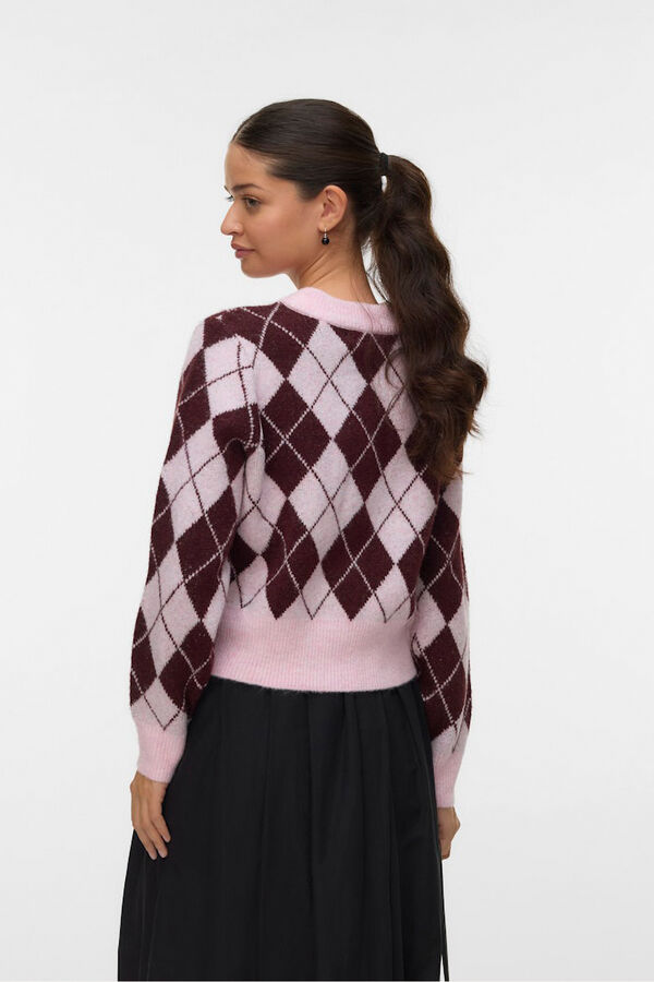 Vero Moda Casaco de malha com estampado de diamantes  Subiu