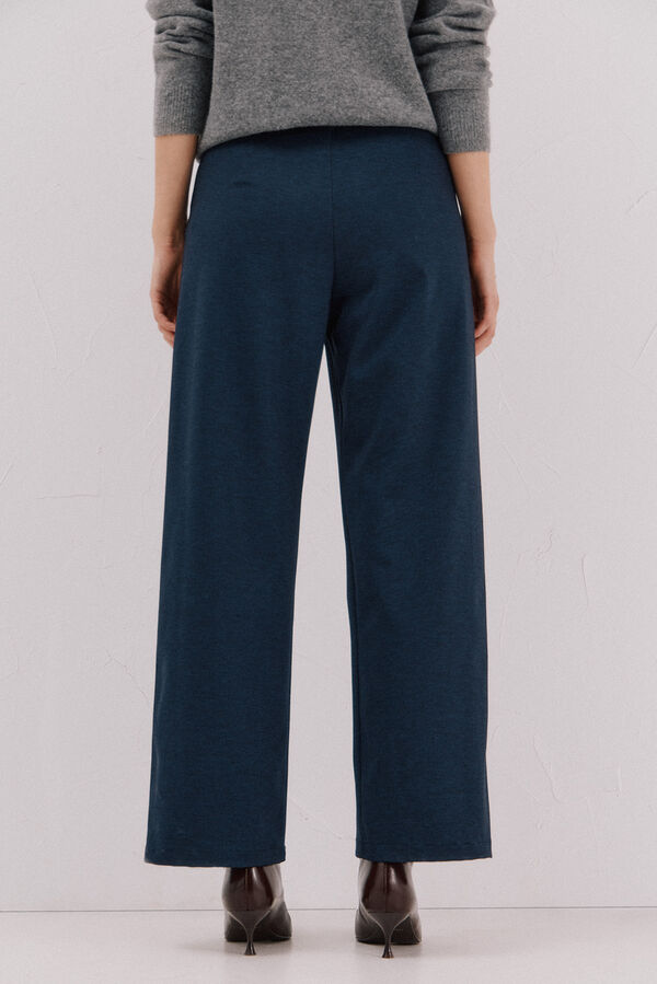 Cortefiel Pantalón punto roma espiga Printed blue