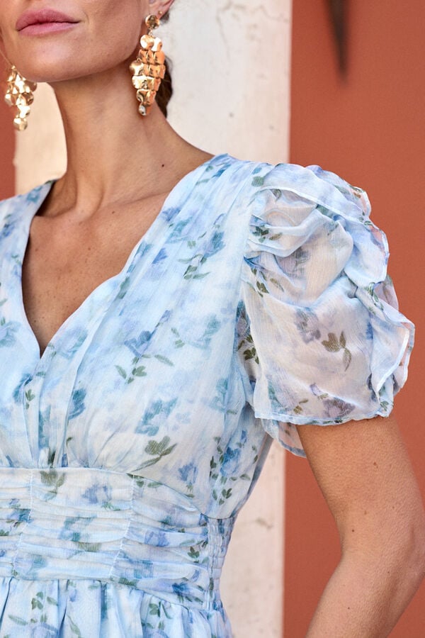 Pol&iacute;n Et Moi Vestido de convidada F&aacute;tima Azul