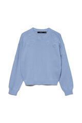 Vero Moda Camisola de malha com bordados Azul