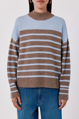 Cortefiel Striped soft jumper Beige