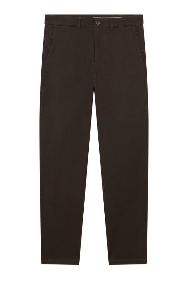 Cortefiel Regular fit lightweight chinos Kaki
