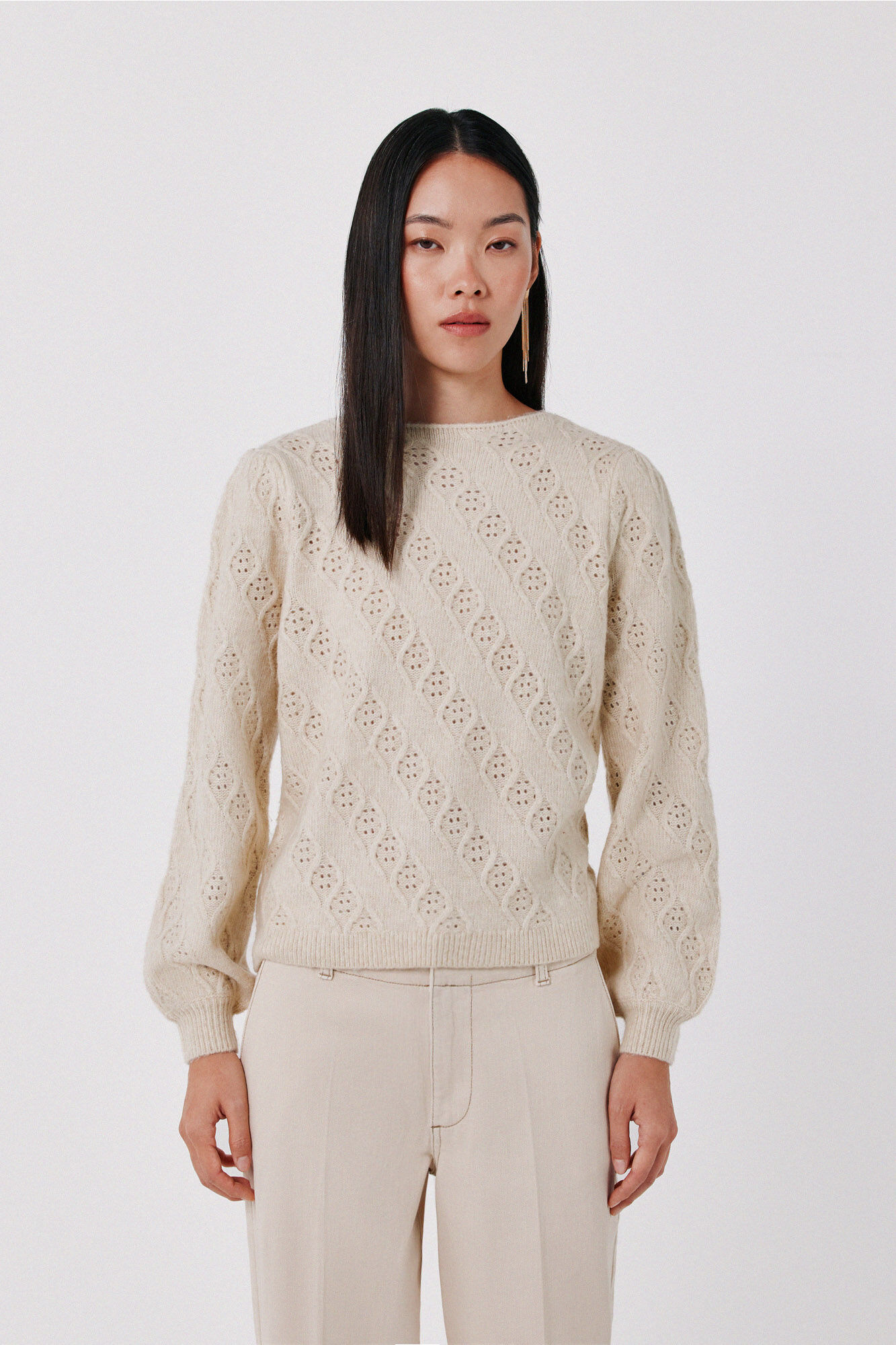 Cortefiel Diagonal Aran jumper