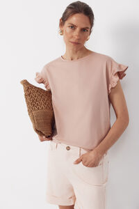 Cortefiel Essential ruffle t-shirt