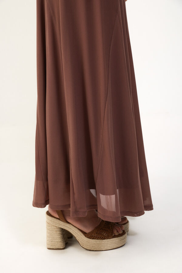 Slowlove Falda de tul el&aacute;stico Dark brown