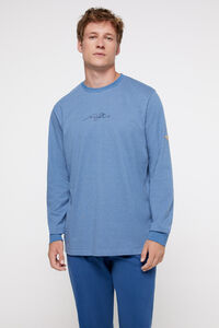 Cortefiel Jersey-knit "list" pyjamas Blue