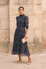 Pol&iacute;n Et Moi Vestido de convidada Atl&acirc;ntico Azul