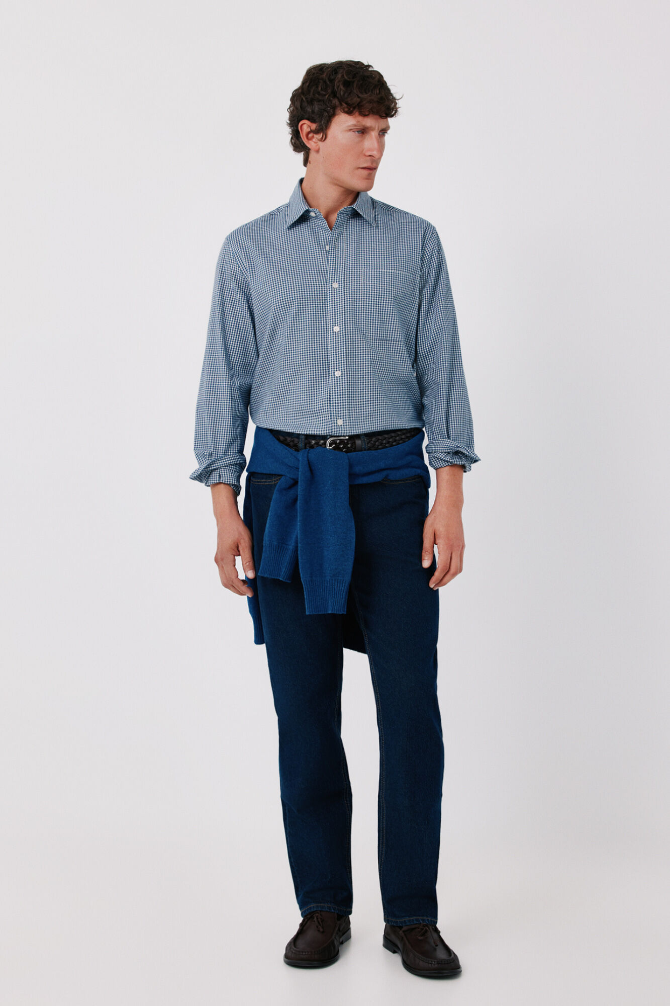 Cortefiel Cotton plaid shirt