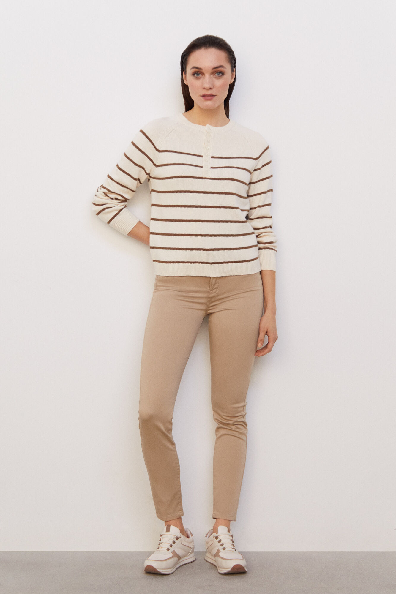 Pantalones Cortefiel Mujer | Pantalón Vaquero Reductor Blanco * Kridel