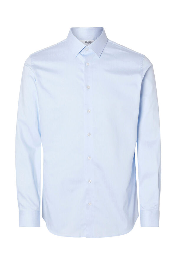 Selected Camisa social slim fit Azul
