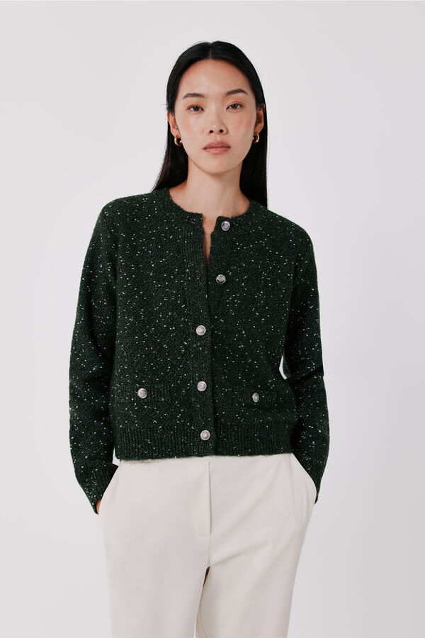 Cortefiel Short button jacket Kaki