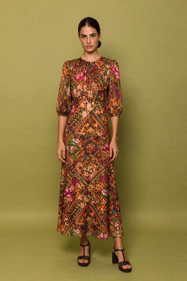Cherubina Molly midi dress Brown