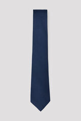 Cortefiel NATURAL silk tie Navy